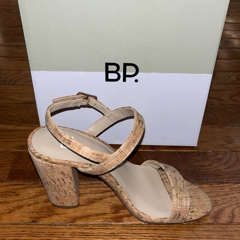 BP. Lula Slingback Sandal Natural Cork & Leather Women’s Size 4.5 - Picture 2 of 7